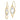 14K Two-Tone Twisted Dangle Earrings for Effortless Style - Image 1