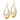 14K Two-Tone Teardrop Dangle Earrings for Effortless Elegance - Image 1