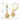 14K Diamond-cut Bead Dangle Leverback Earrings - Image 3