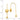 14K Gold Puffed Heart Threader Earrings with Screw-on Beads - Image 3