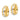 14k White Gold Diamond-Cut Hoop Earrings for Effortless Style - Image 2