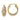 14k Gold Textured Polished Hoop Earrings with White Rhodium - Image 1