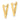 14K Gold Triangle Hoop Earrings for Effortless Style - Image 2