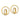 14k Yellow Gold CZ Circle Huggie Hoop Earrings - Image 2