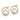 14K and White Rhodium 10mm Polished Double Circle with CZ Post Earrings - Image 2