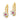 14K Red and White Flower Hoop Earrings for a Bold Statement - Image 2