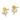 14K White Gold Flower Post Earrings for Effortless Style - Image 2