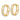 14k Gold Polished Huggie Hoop Earrings with CZ Accents - Image 2