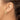 14k Gold Polished Huggie Hoop Earrings with CZ Accents - Image 3