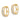 14k Gold Polished Huggie Hoop Earrings with Sparkling CZ - Image 2