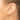 14K Gold Diamond-Cut J-Hoop Dangle Earrings for Effortless Style - Image 3