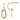 14K Gold Diamond-Cut J-Hoop Dangle Earrings for Effortless Style - Image 1
