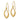 14K Diamond-cut Oval Dangle French Hook Earrings - Image 2