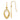 14K Diamond-cut Oval Dangle French Hook Earrings - Image 1