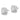 14K White Gold 8mm Diamond-cut Puffed Square Button Post Earrings - Image 2