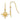 14K Star Dangle French Hook Earrings - Image 1