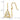 14k Gold Polished Christmas Tree Dangle Earrings with CZ - Image 4