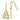 14k Gold Polished Christmas Tree Dangle Earrings with CZ - Image 1