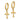 14K Gold Dangle Cross Hoop Earrings for Chic Everyday Style - Image 2