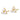 14k Polished Trio Freshwater Cultured Button Pearls Post Earrings - Image 2