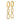 14k Gold Hexagon Dangle Hoop Earrings with CZ Detail - Image 2