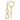 14k Gold Hexagon Dangle Hoop Earrings with CZ Detail - Image 1