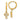 14k Gold Diamond-Cut CZ Cross Hinged Hoop Earrings - Image 1