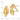 14k Gold Swirl Omega Back Earrings for Effortless Elegance - Image 3
