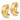 14k Gold Polished Half Hoop Non-Pierced Earrings - Image 1