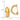 14k Gold Ribbed Half Hoop Non-Pierced Earrings - Image 4