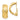 14k Gold Crisscross Half Hoop Non-Pierced Earrings - Image 1