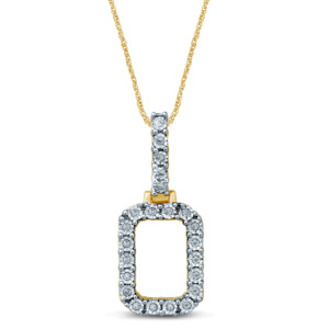 10K 0.17-0.20CT D-PENDANT RDS INITIAL O