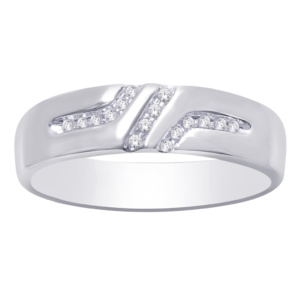 10K 0.07-0.09CT D-RING BAND MEN'S RDS