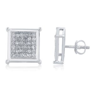 10K 0.25CT D-EARRING RDS MP SQUARE
