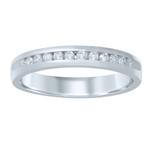 10K 0.21CT D-RING BAND MCHINE LDS RDS