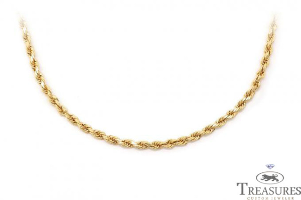 Solid Gold Rope Chain (2.5mm)