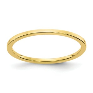 10K Gold 1.2mm Flat Stackable Band