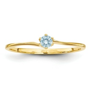 14k 3mm Synthetic Family Jewelry Ring